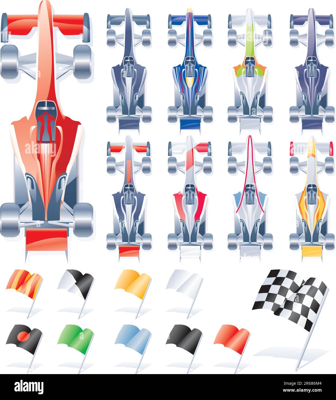 Different formula cars color schemes and racing flags Stock Vector Image & Art Alamy