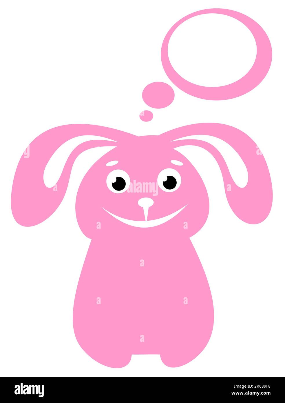 Cartoon happy rabbit isolated on a white background Stock Vector Image ...