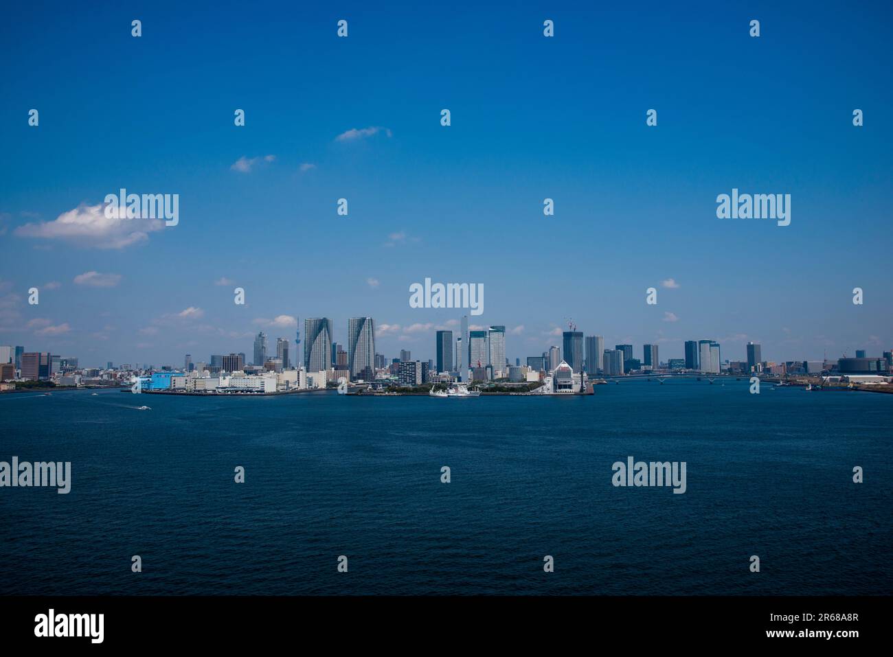 Tokyo Skyscrapers and Tokyo Bay Stock Photo