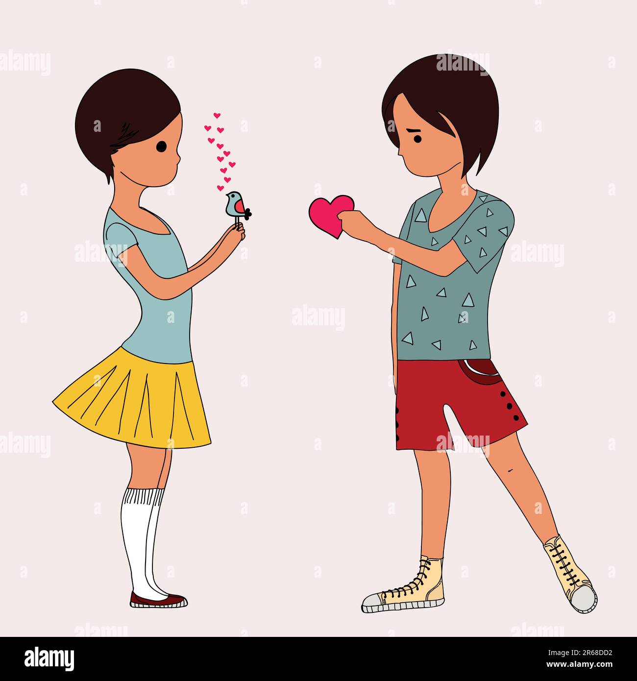 boy and girl love Stock Vector Image & Art - Alamy