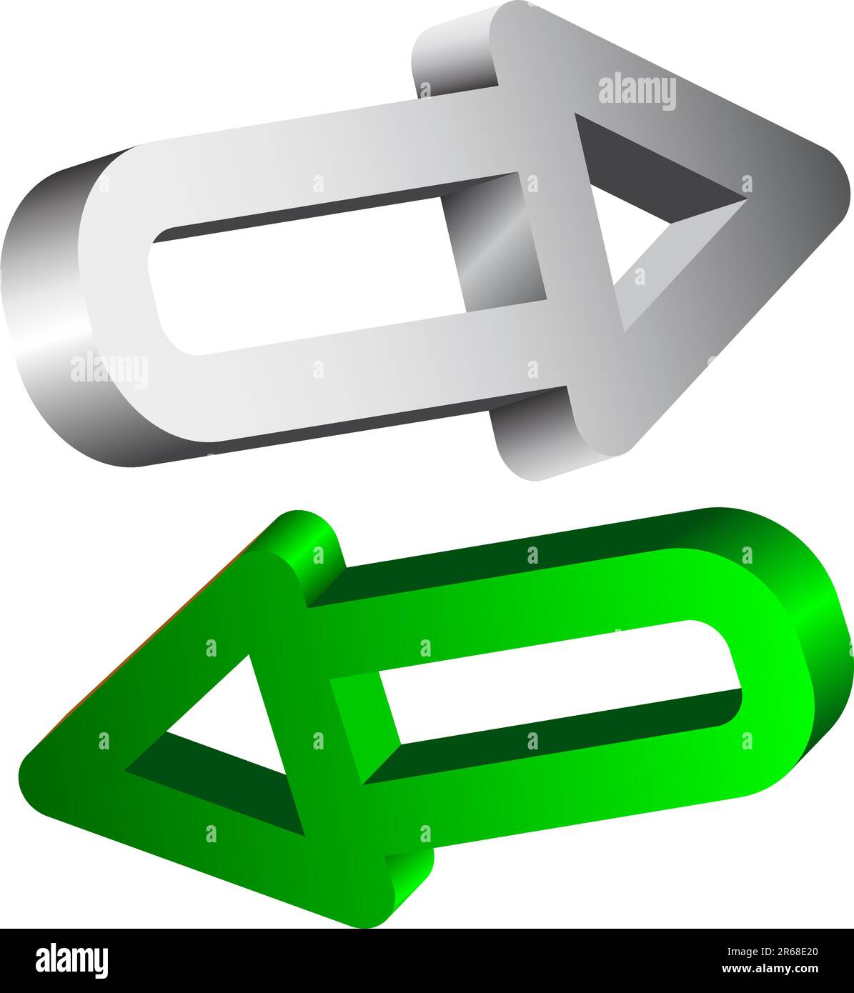 3d vector arrows on white background Stock Vector Image & Art - Alamy
