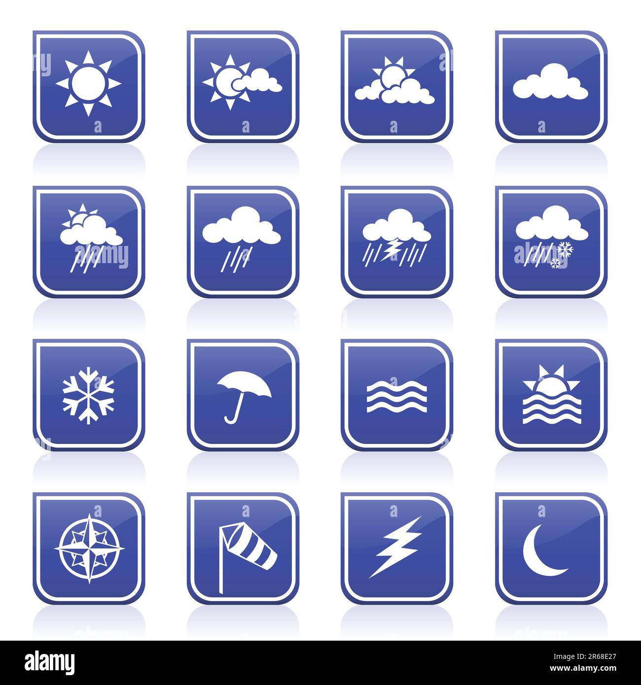 vector collection of weather icons Stock Vector