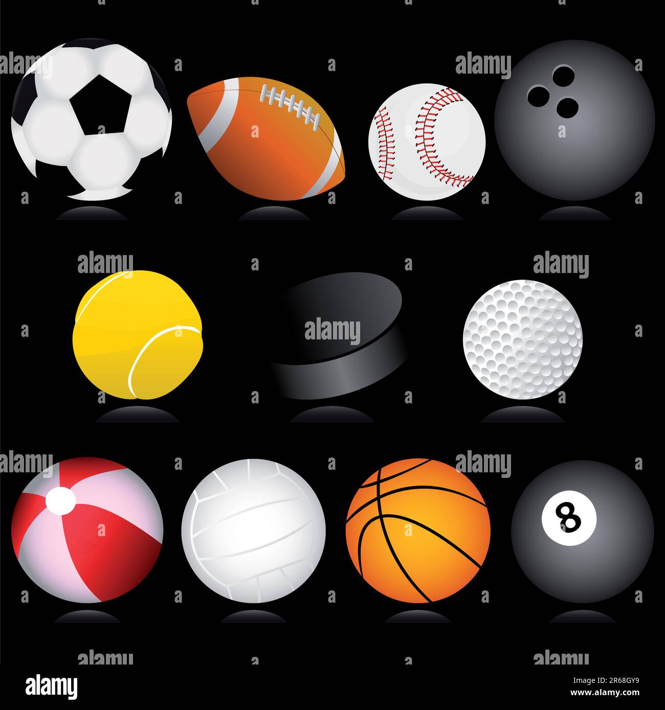 vector set of various sport balls Stock Vector Image & Art Alamy