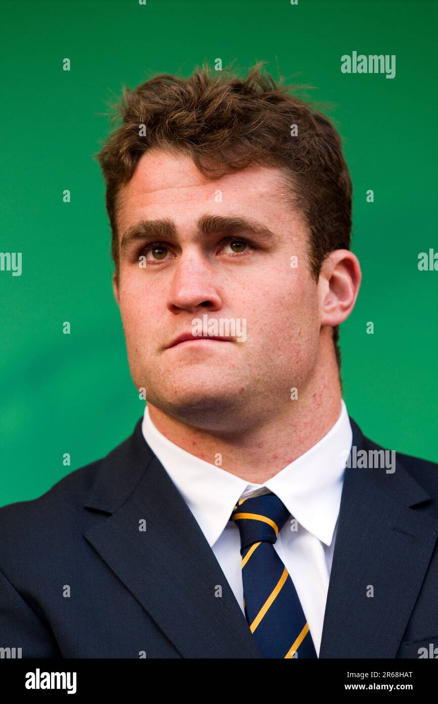 Team Captain James Horwill at Australia's Rugby World Cup Team official welcome, Aotea Square, Auckland, New Zealand, Tuesday, September 06, 2011. Stock Photo