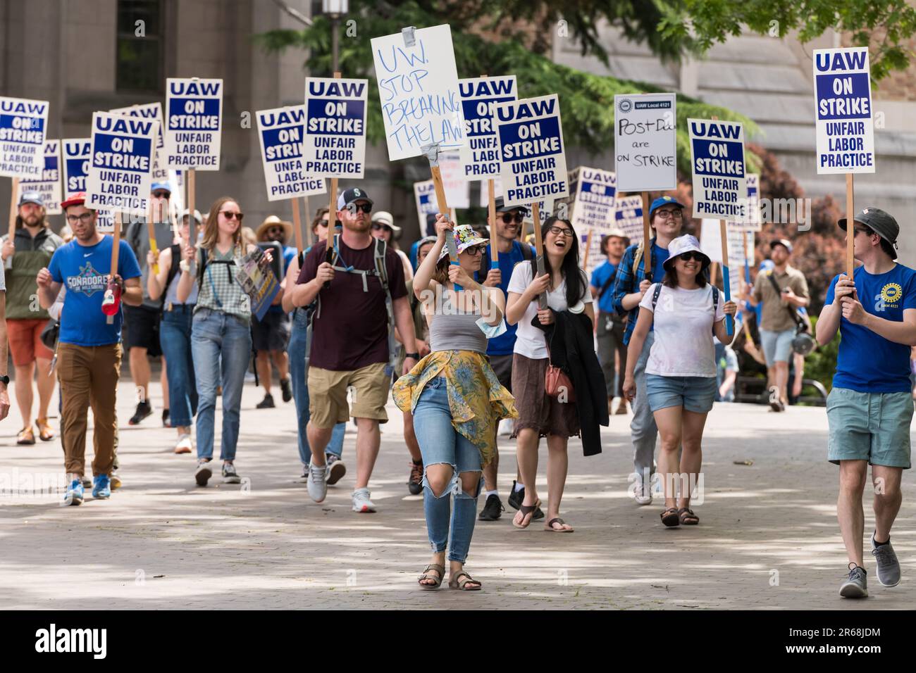 Seattle, USA. 7 Jun, 2023. University of Washington staff goes on ...