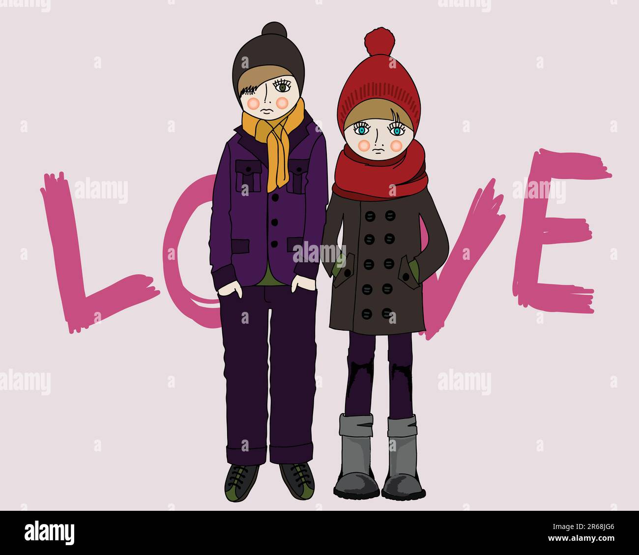 boy and girl love Stock Vector Image & Art - Alamy