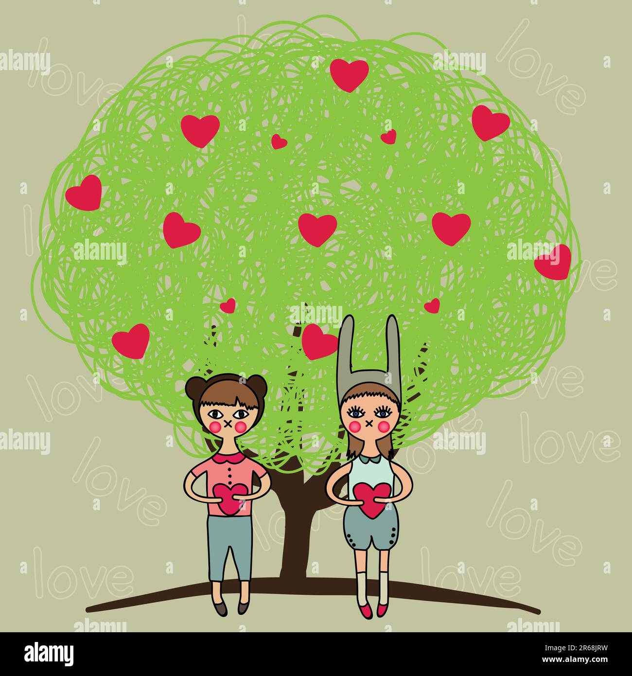 boy and girl love Stock Vector Image & Art - Alamy