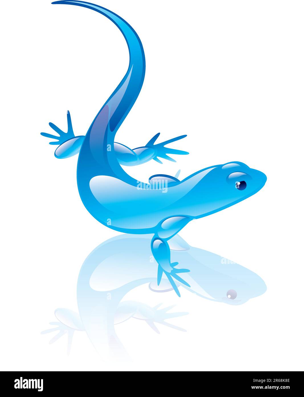Vector illustration of reptile symbol. Blue design Stock Vector Image