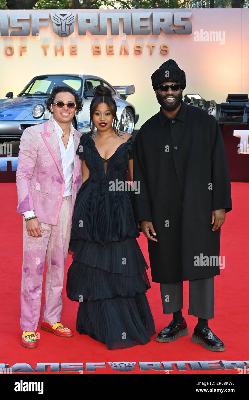 Tony Fishback London, UK. 7th June, 2023. (L-R) Anthony Ramos, Dominique Fishback and ...