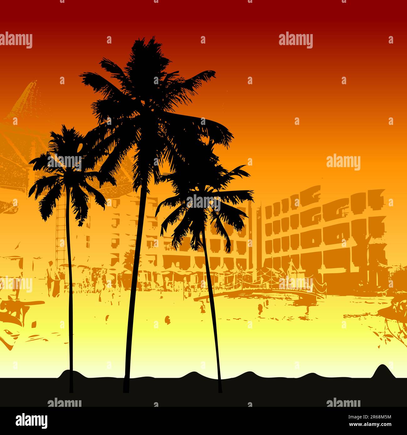 Back view summer Stock Vector Images - Alamy
