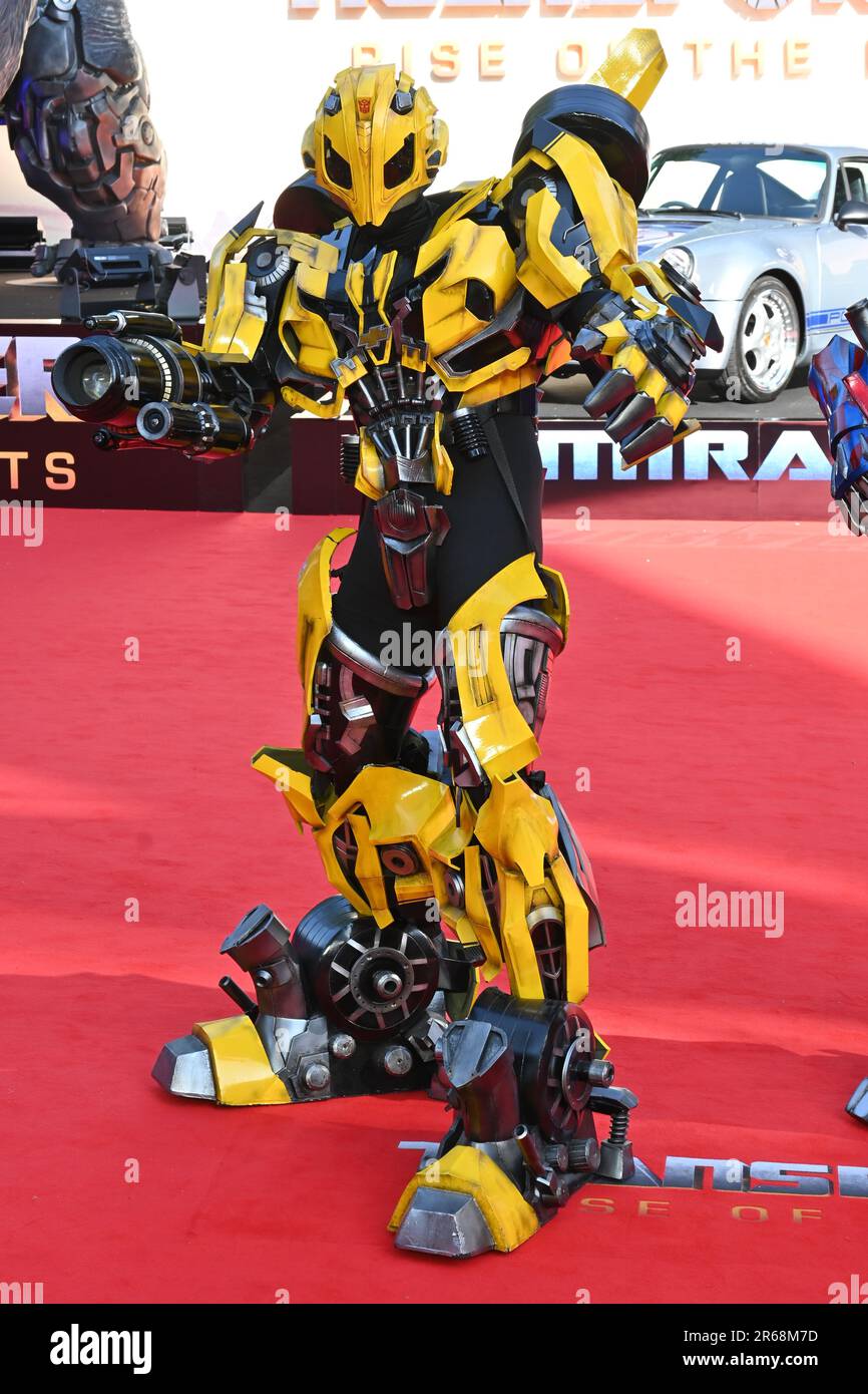 London, UK. 7th June, 2023. Transformer robots at Transformers Rise of