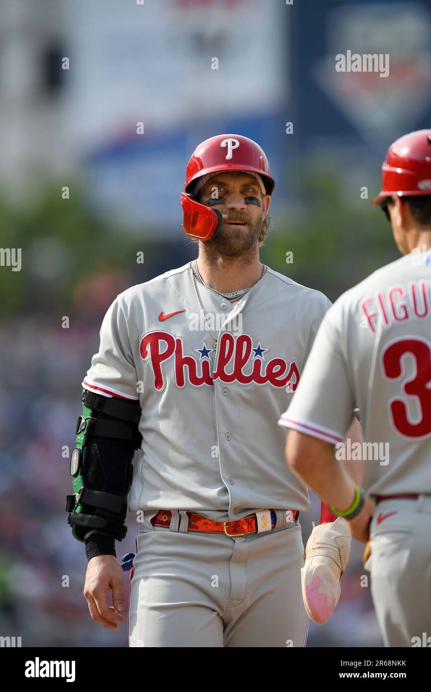 WASHINGTON, DC - JUNE 03: Phillies designated hitter Bryce Harper