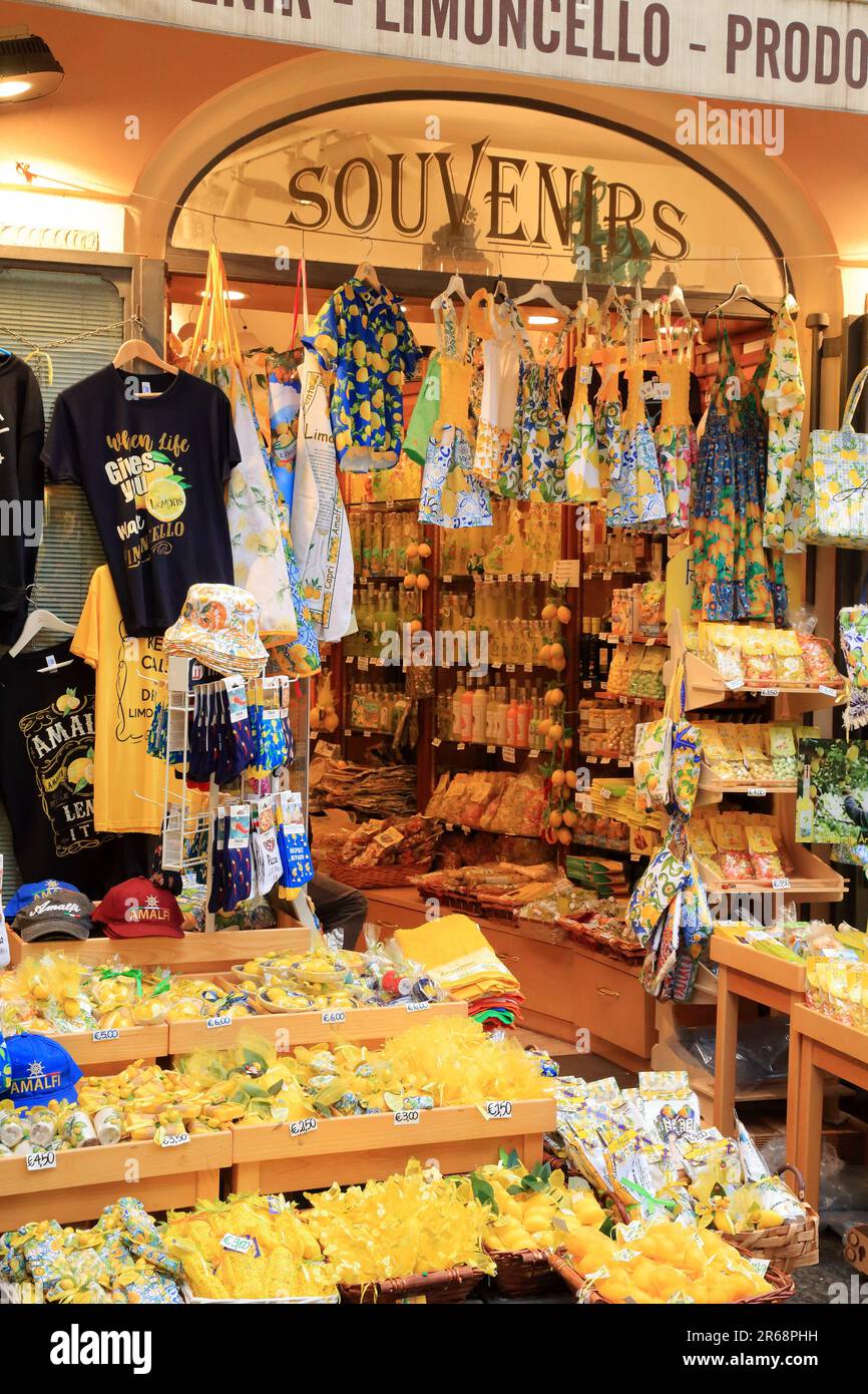 Limoncello souvenir shop Stock Photo