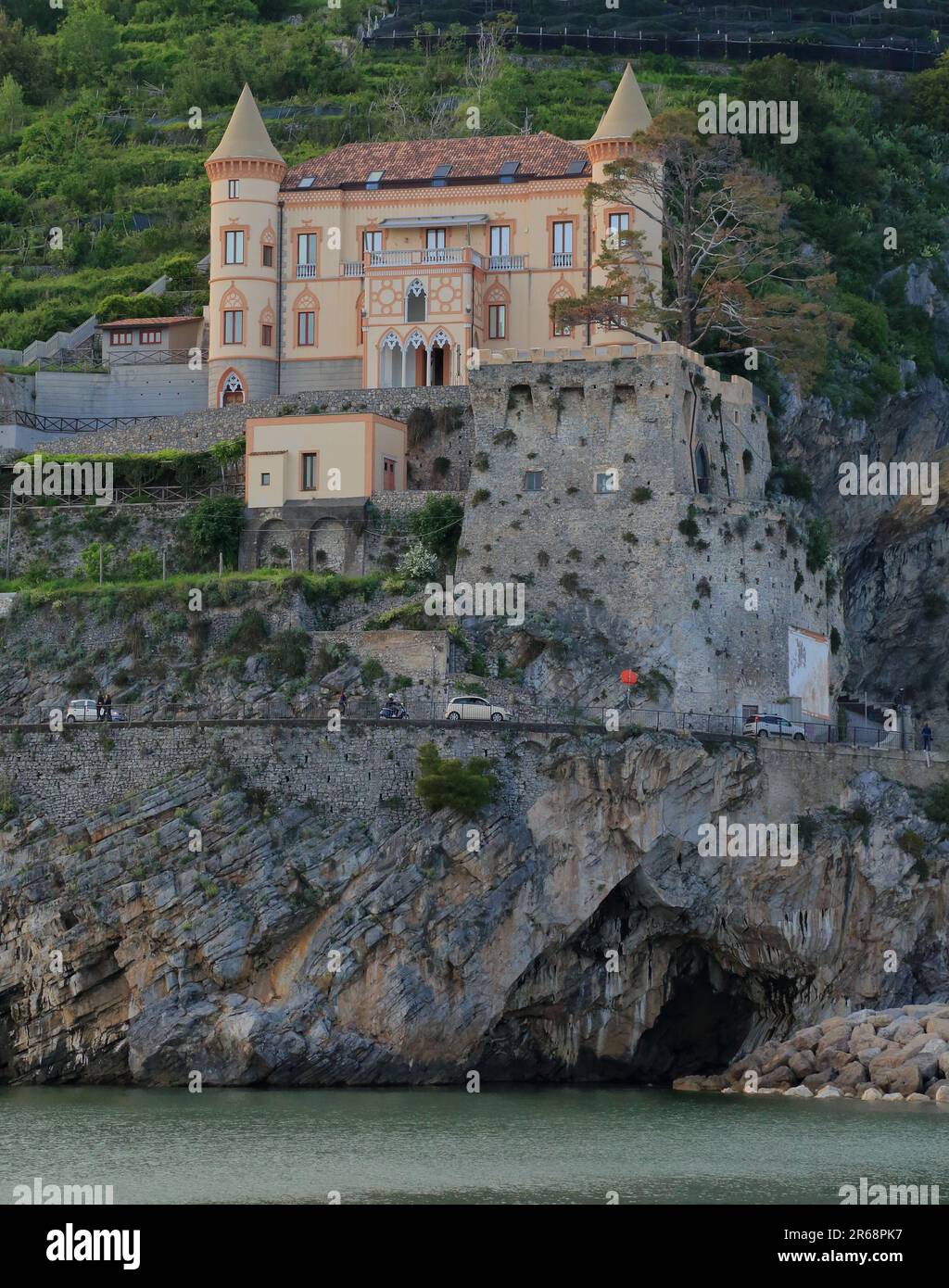 Mezzacapo Castle, Maiori, Amalfi Coast (Costiera amalfitana / Costa d'Amalfi) Stock Photo