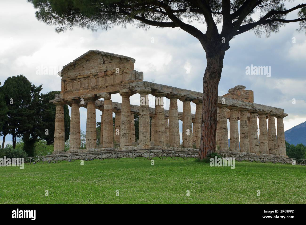 Greek temples of the ancient Greek city Paestum in Italy. Templi di