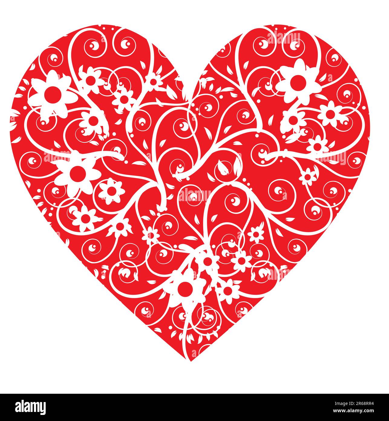 Floral heart shape Stock Vector Image & Art - Alamy
