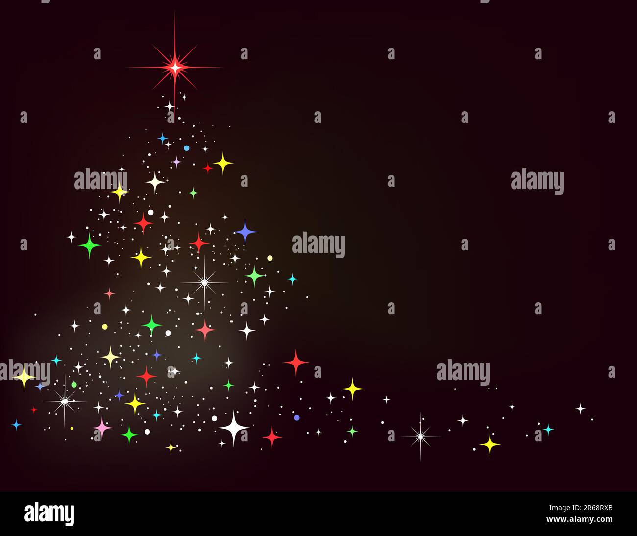 Vector abstract winter background with stars Christmas tree Stock ...