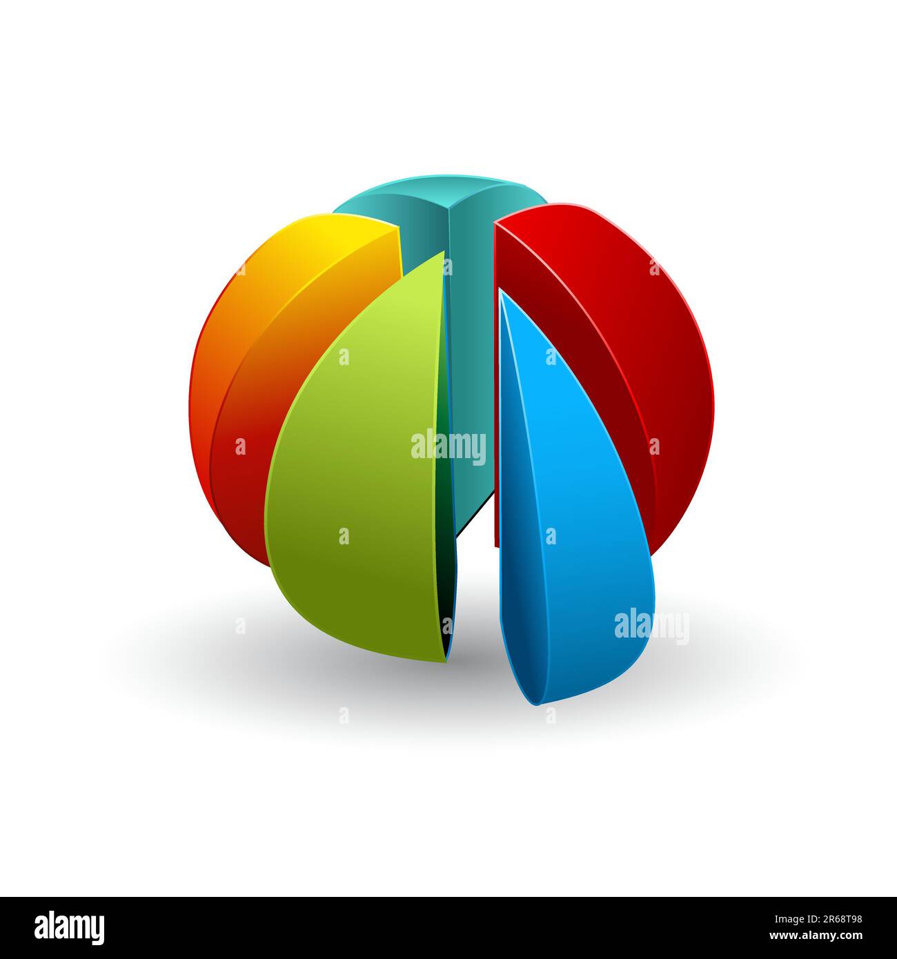illustration of pie chart on white background Stock Vector Image & Art ...