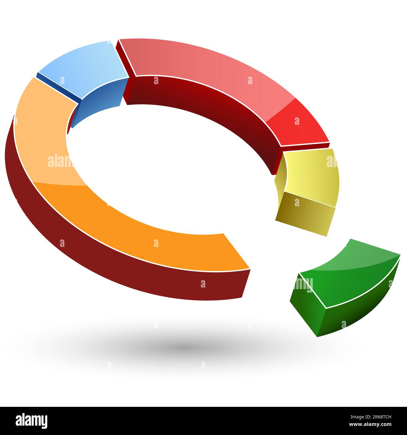 illustration of colorful pie chart on white background Stock Vector ...