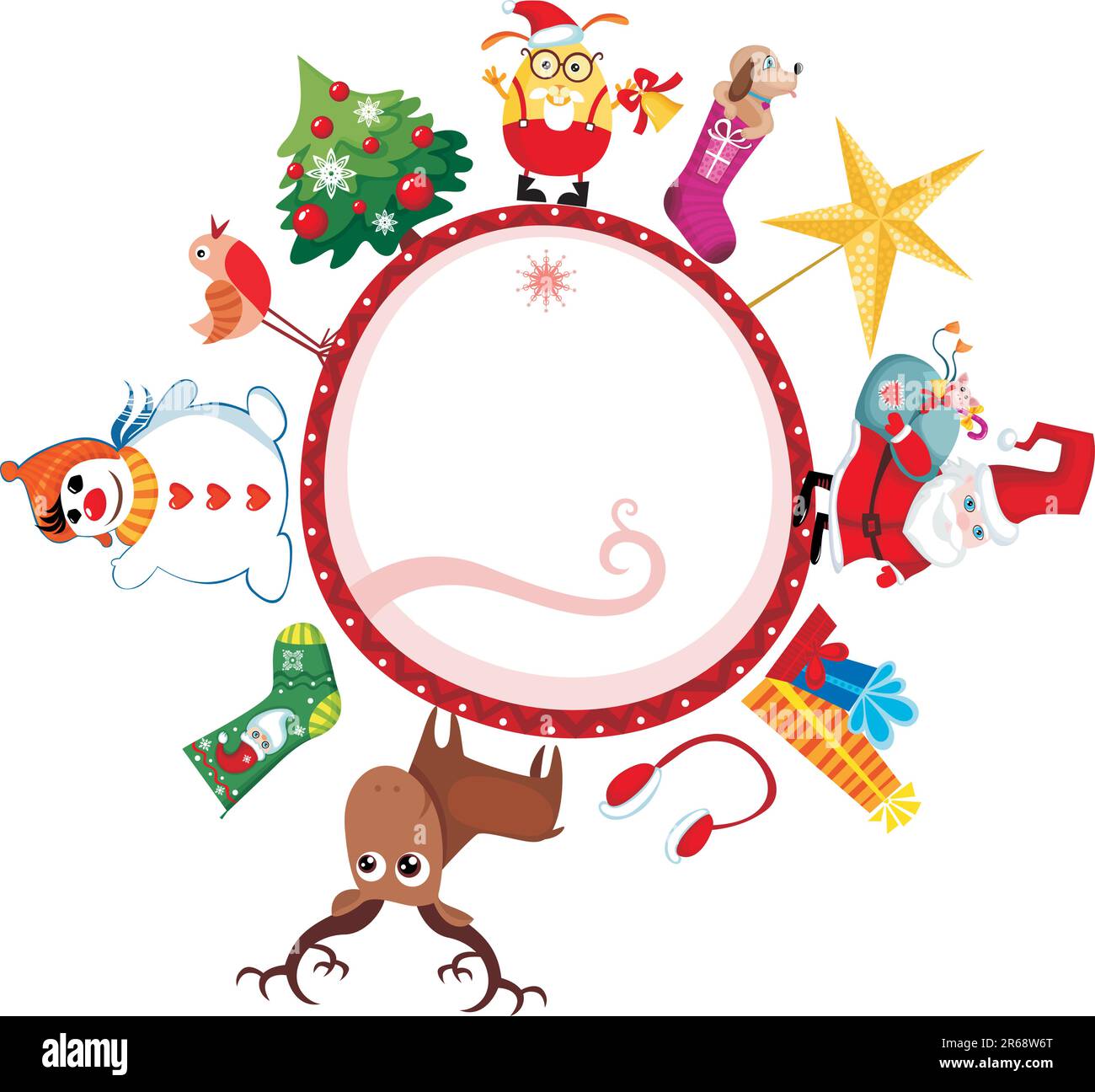vector illustration of a christmas card Stock Vector Image & Art - Alamy
