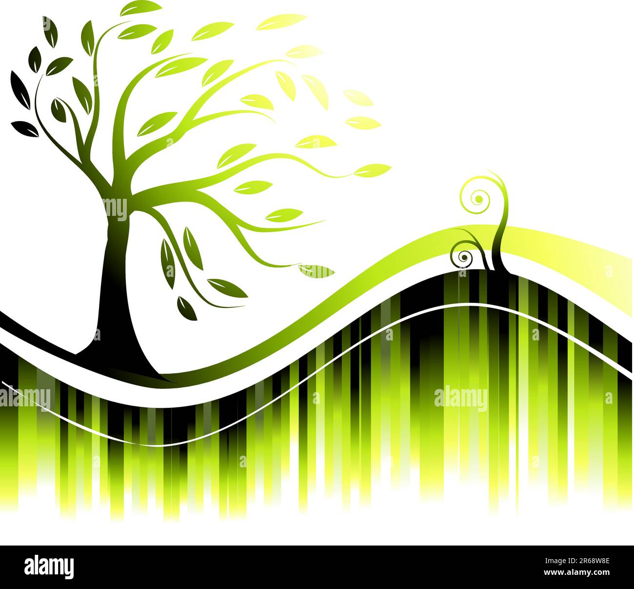 Abstract background bright, tree silhouette Stock Vector Image & Art ...