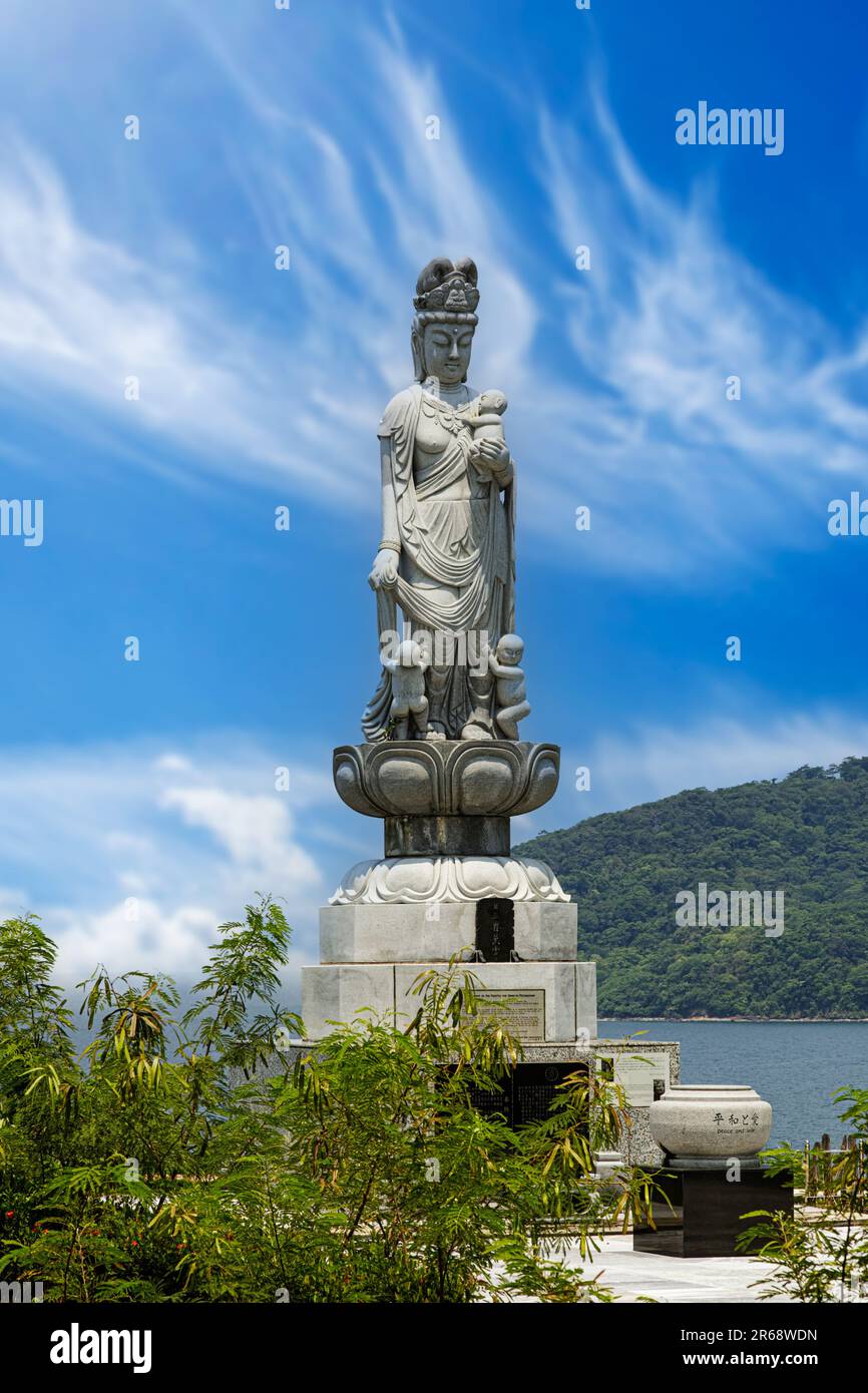 The statue of the Fertility Goddess at the Japanese Garden of Peace on Corregidor Island Manila Bay Philippines Stock Photo