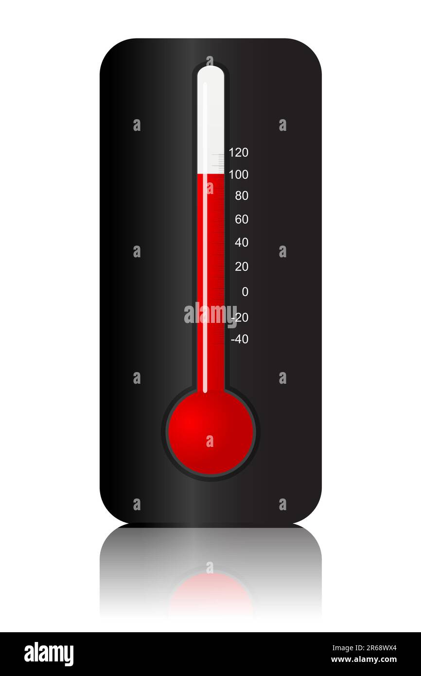 illustration of thermometer symbol on white background Stock Vector