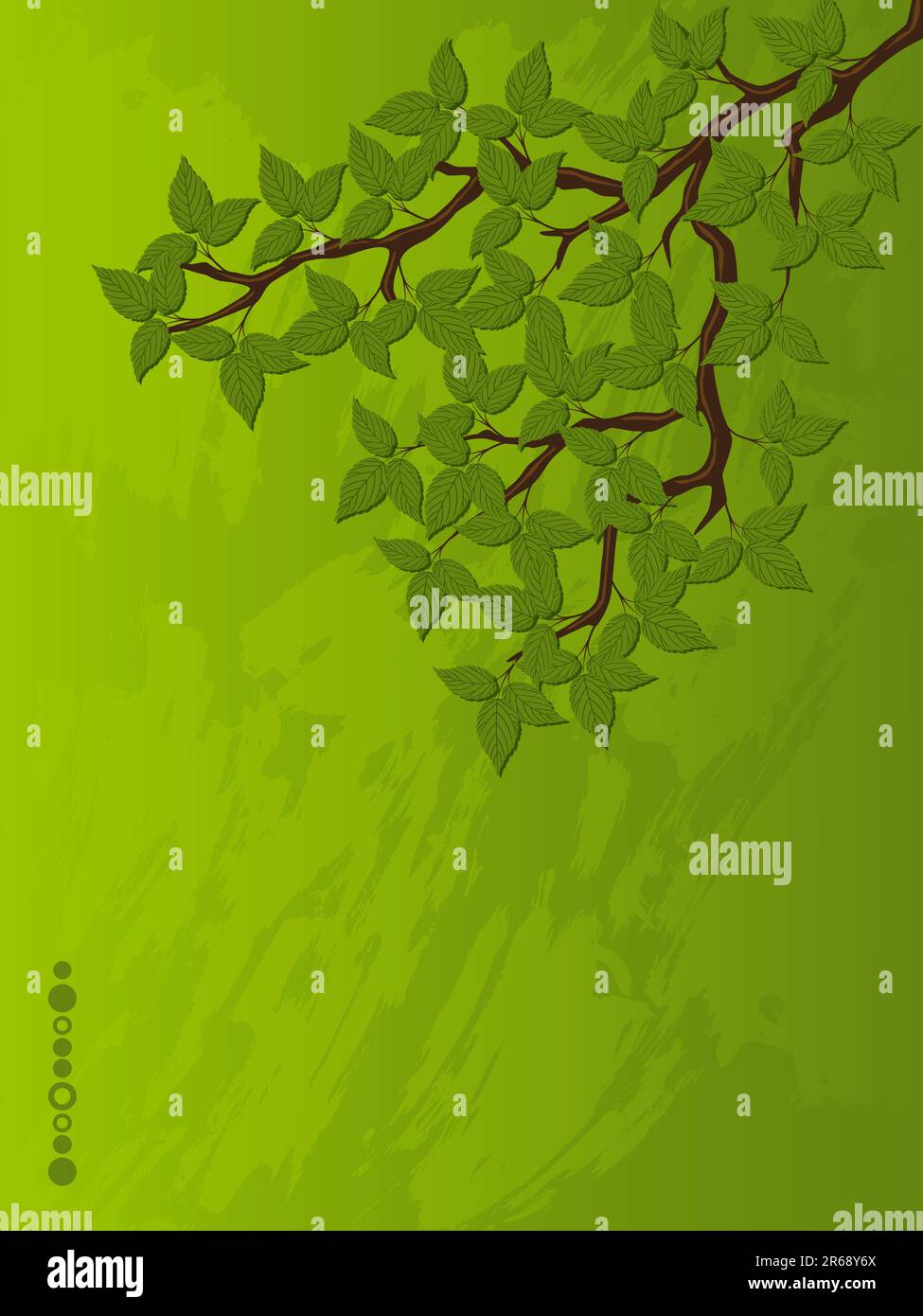 Grunge background with a tree branch. Vector illustration Stock Vector ...