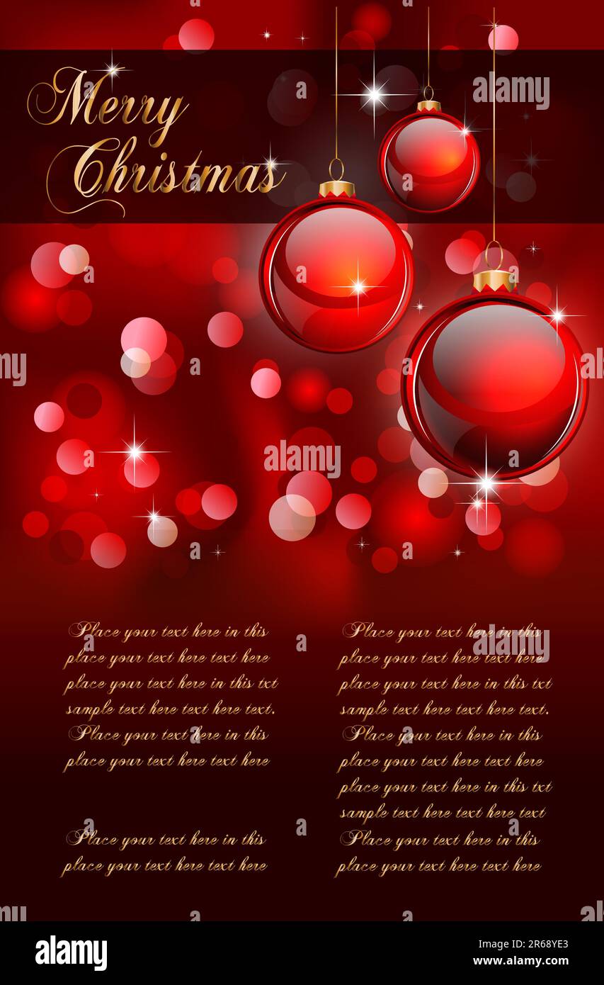 Elegant Christmas Background with Golden details Stock Vector Image ...