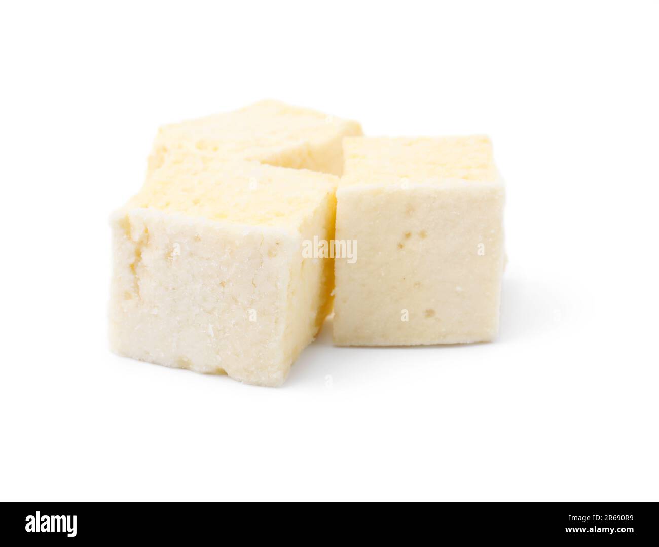 Delicious sweet puffy marshmallows on white background Stock Photo - Alamy