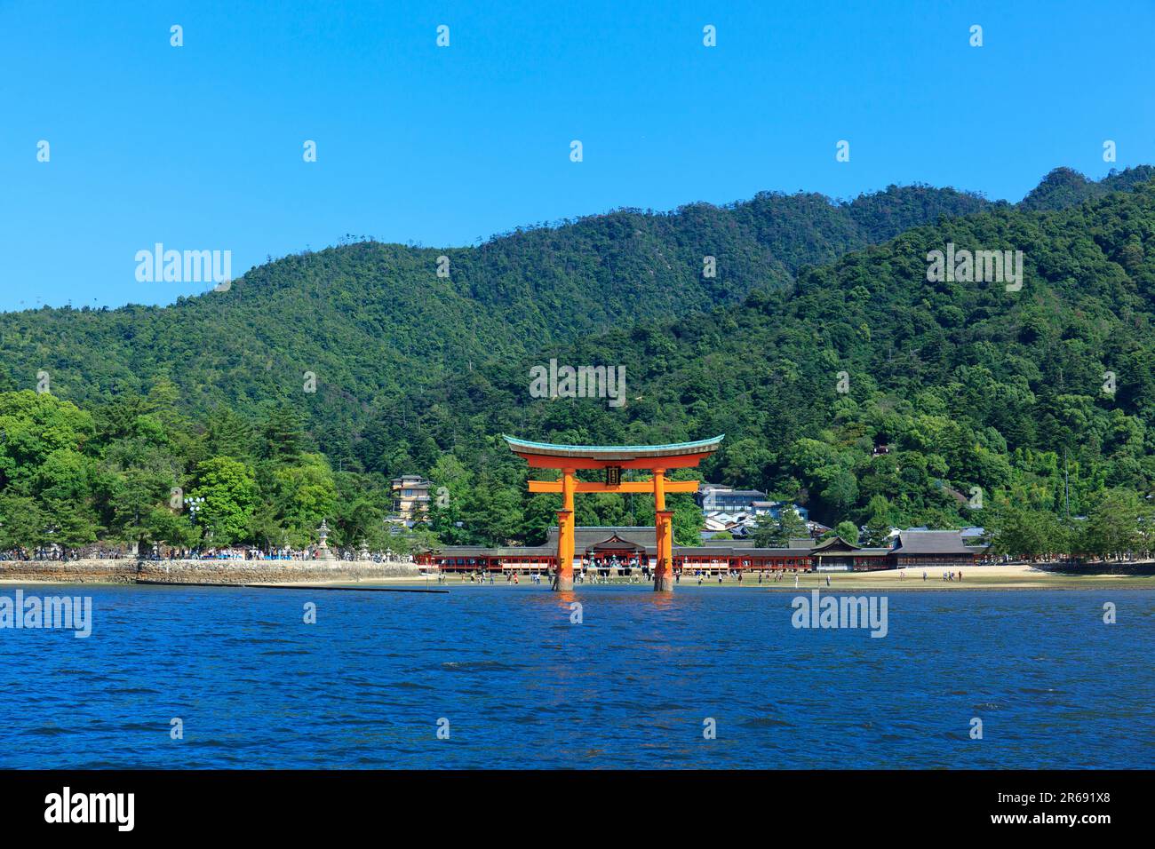Otorii Gate and Itsukushima Shrine Stock Photo - Alamy