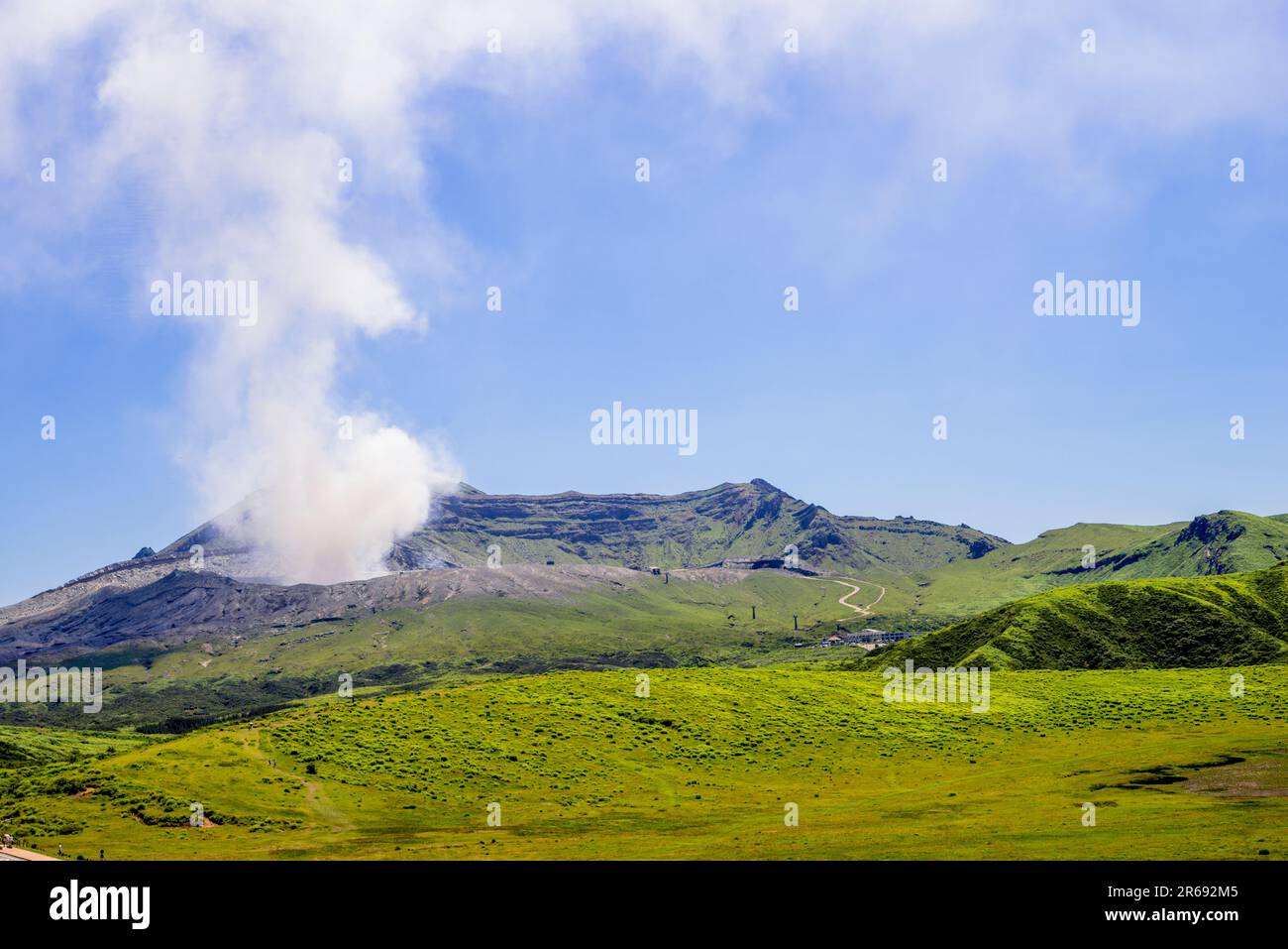 Plume of Mt. Aso Stock Photo - Alamy