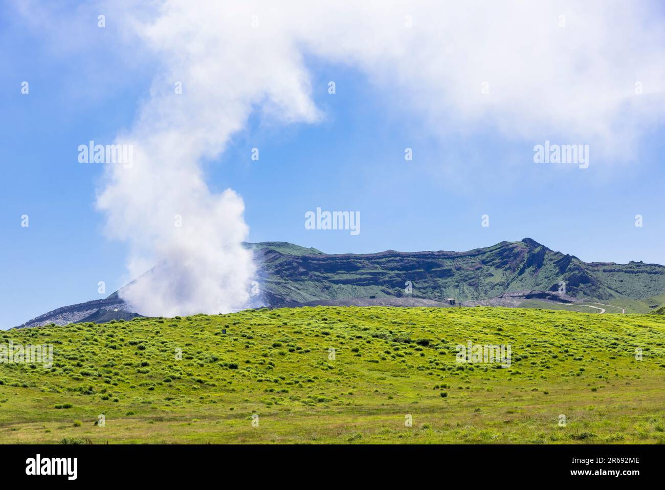 Plume of Mt. Aso Stock Photo - Alamy