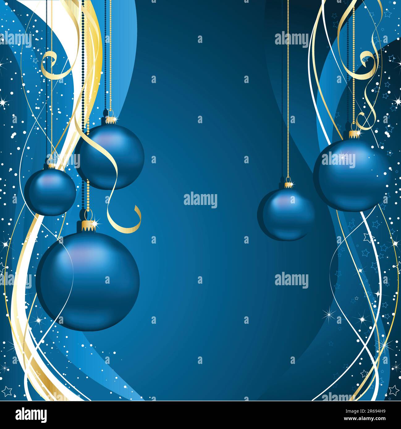 Decorative Christmas background with hanging baubles Stock Vector Image ...