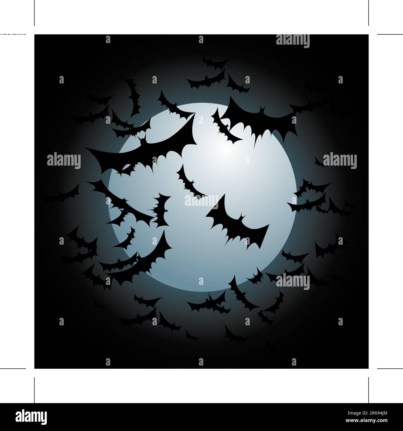An image of bats flying with a full moon Stock Vector Image & Art - Alamy