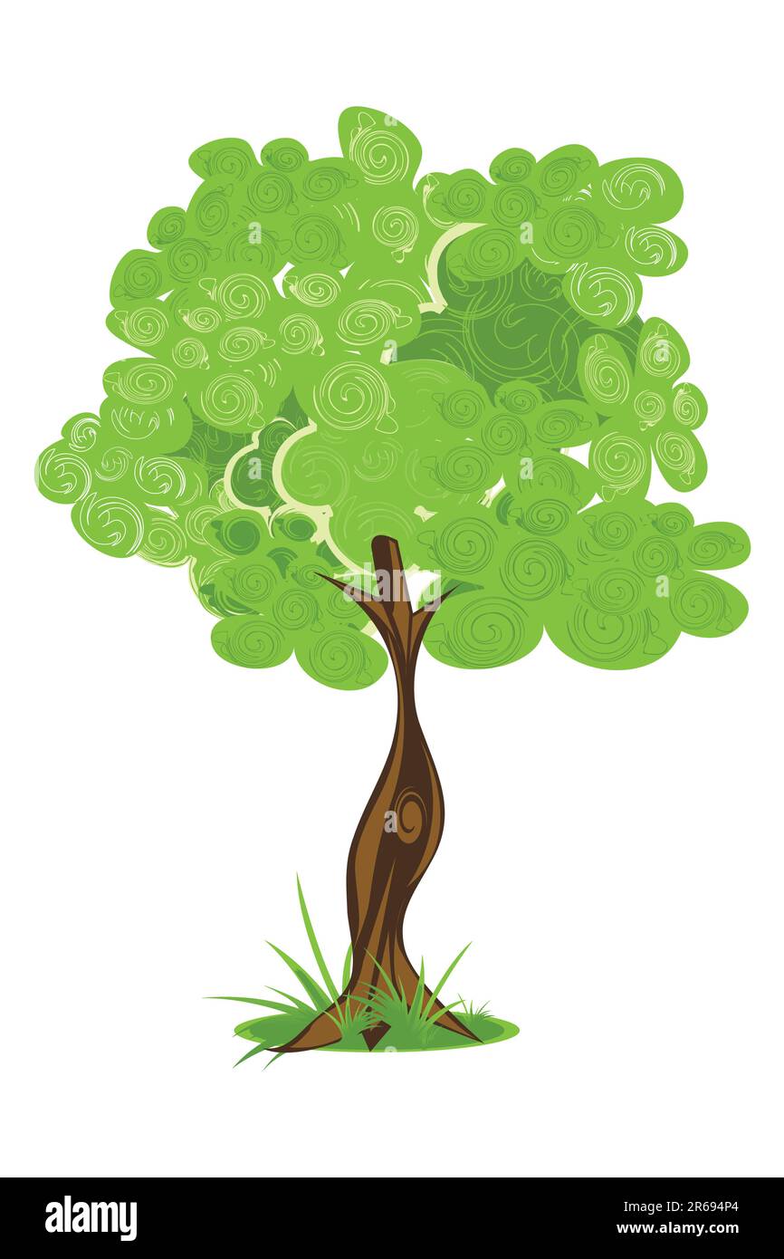 illustration of vector tree on isolated background Stock Vector Image ...
