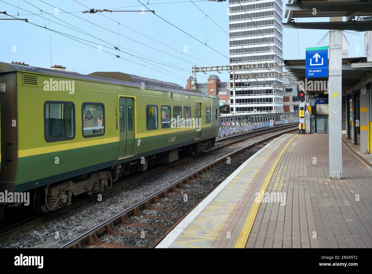 DART commuter train in Dublin Stock Photo