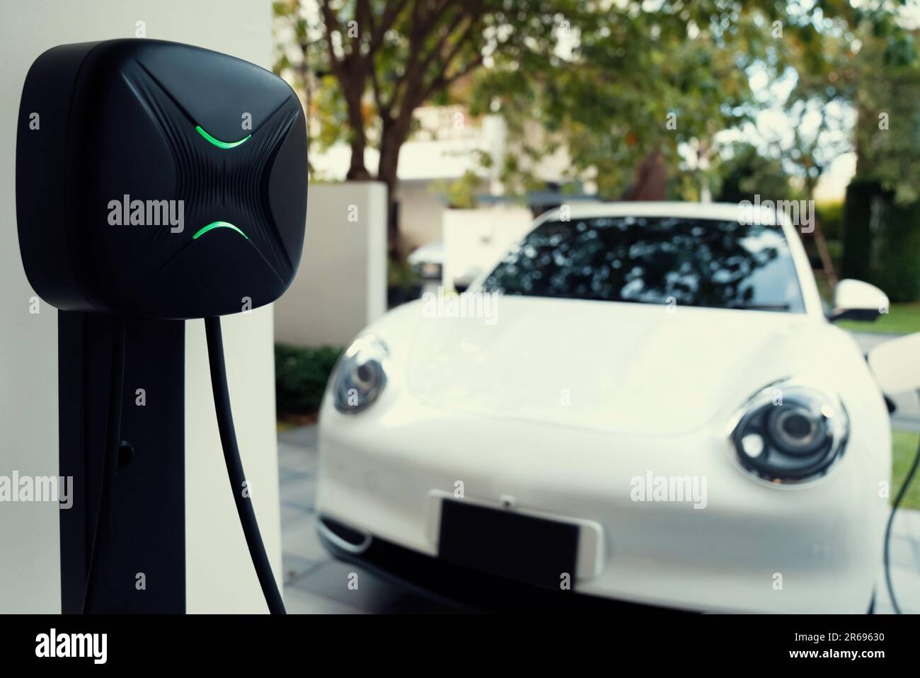 Focus electric home charging station powered from green energy at home