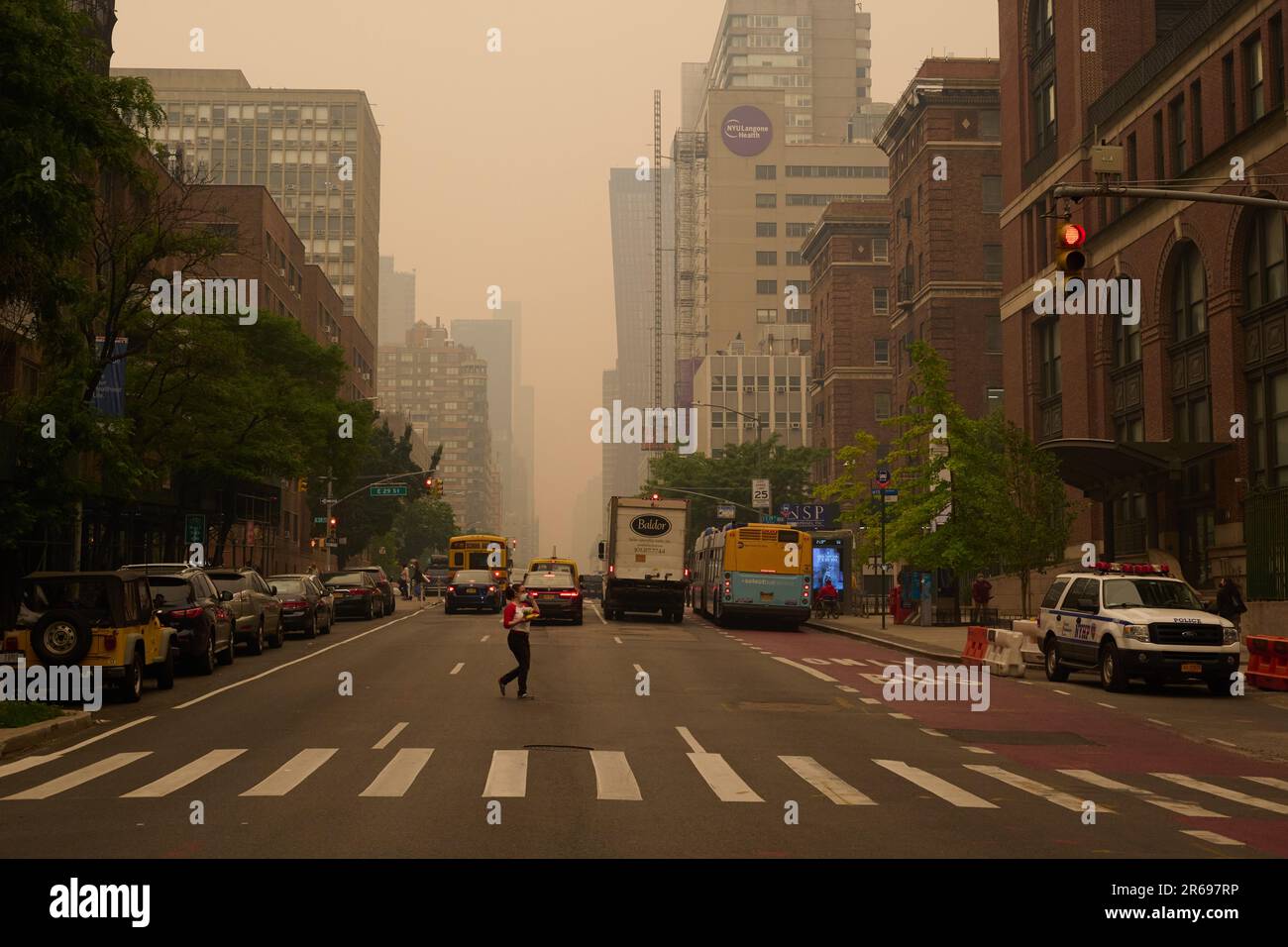 New York, New York, USA. 7th June, 2023. Smoke from Canadian wildfires