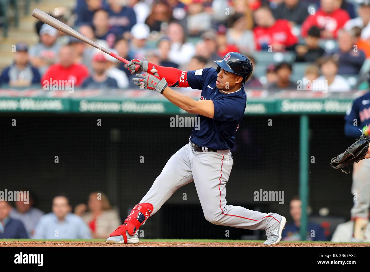 CLEVELAND, OH JUNE 07 Boston Red Sox second baseman Enmanuel Valdez