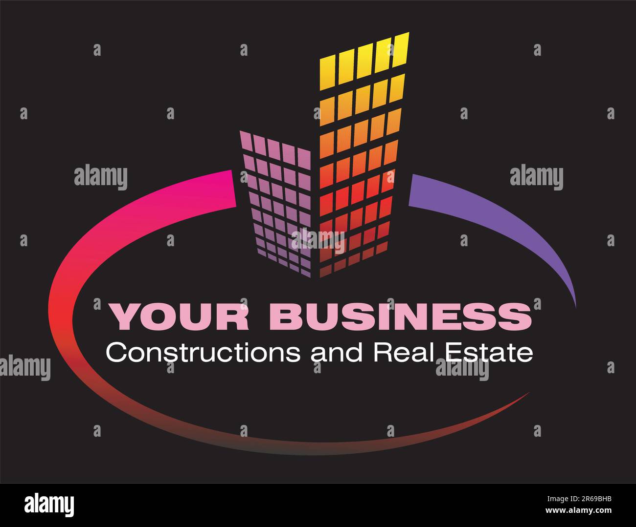 Conceptual symbol and Icons for real estate company Stock Vector Image