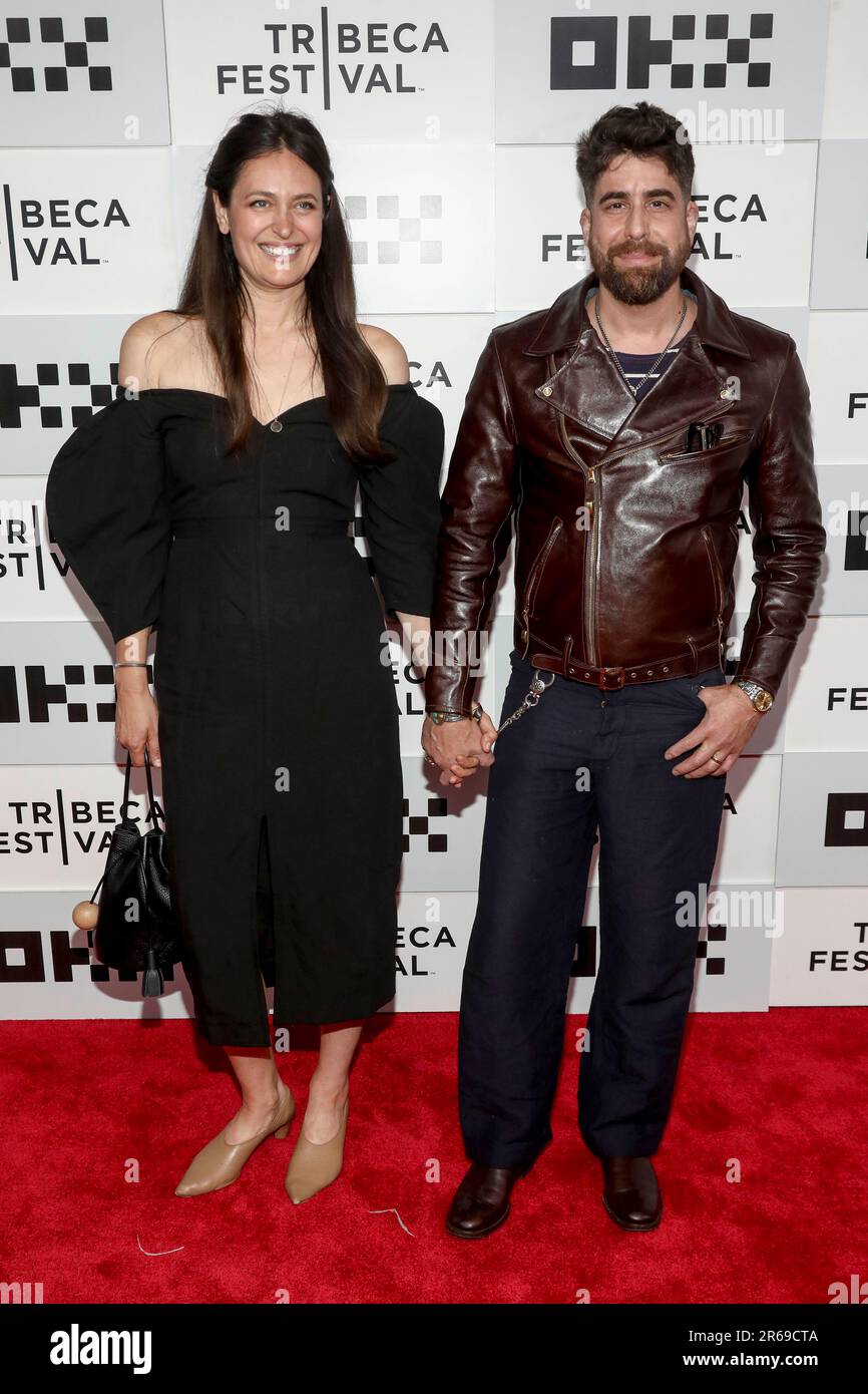 Roxanne Daner, left, and actor Adam Goldberg attend the Tribeca