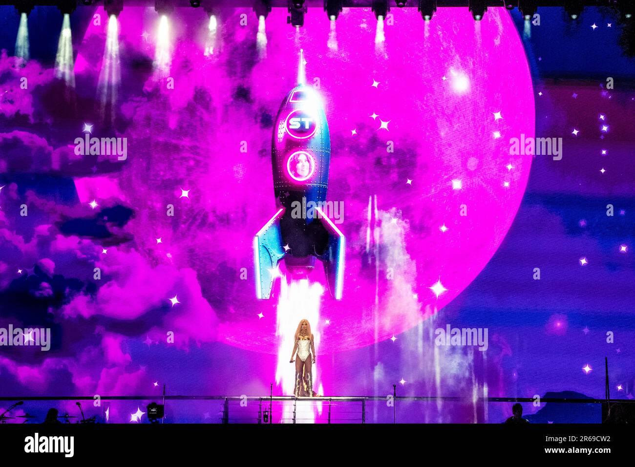 Shania Twain performs on June, 7, 2023, at GEODIS Park in Nashville