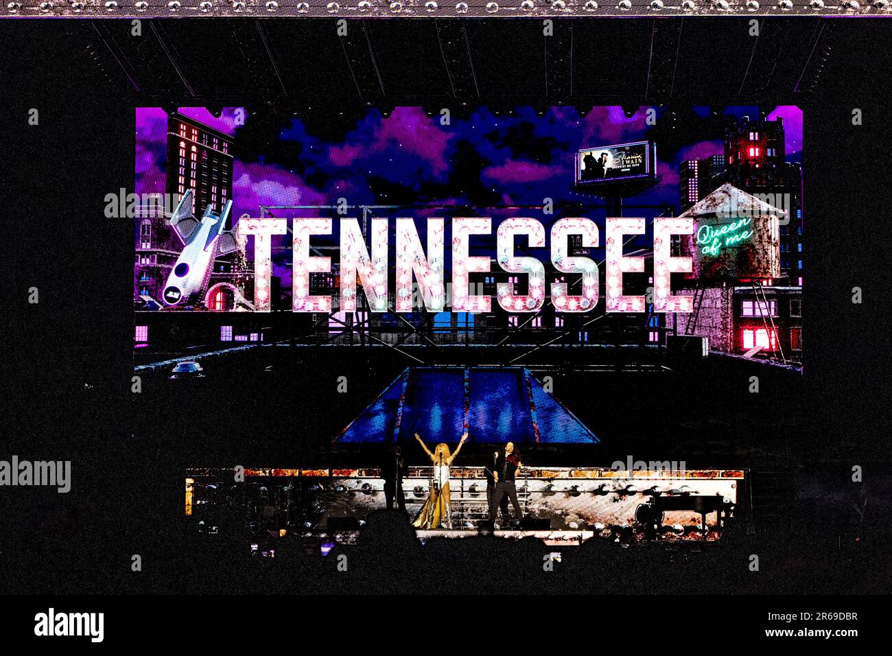 Shania Twain performs on June, 7, 2023, at GEODIS Park in Nashville