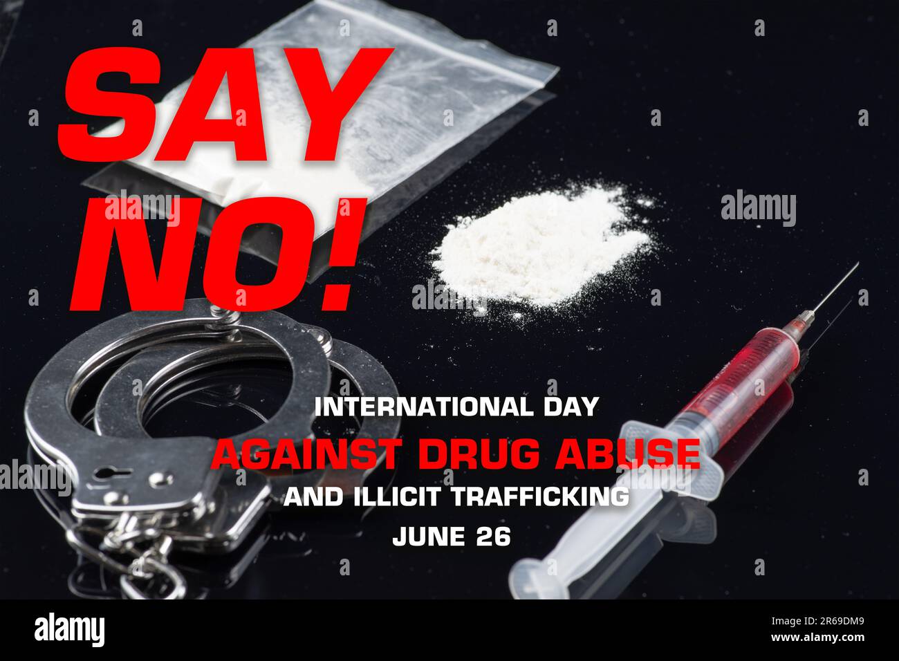 International day against drug abuse and illicit trafficing,Legal concept Stock Photo