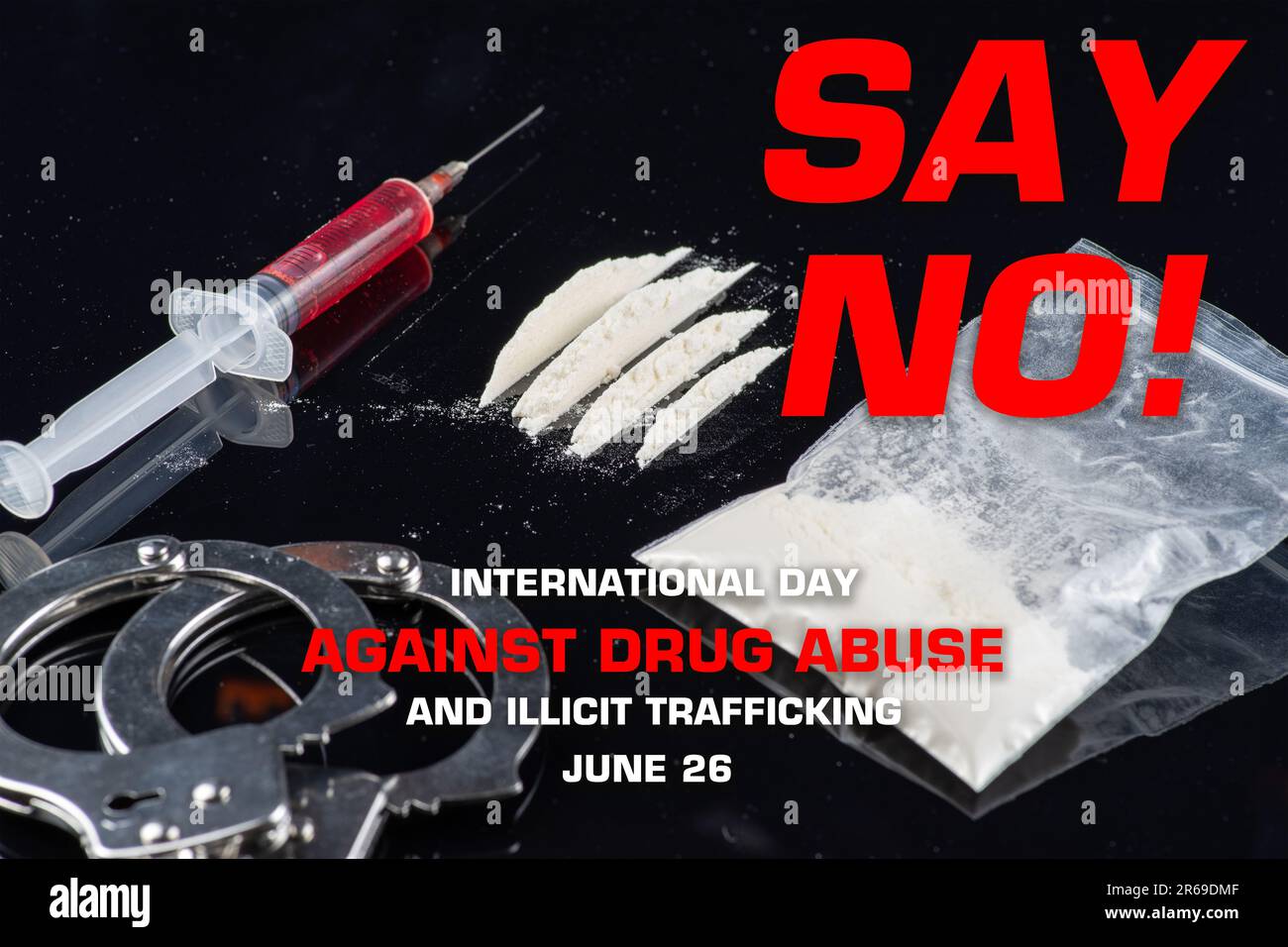 International day against drug abuse and illicit trafficing,Legal concept Stock Photo