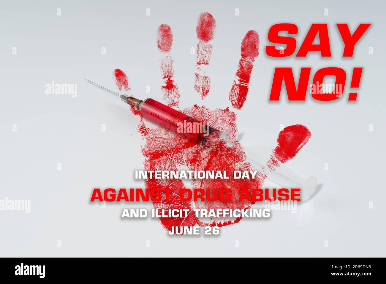 International day against drug abuse and illicit trafficing,Legal concept Stock Photo