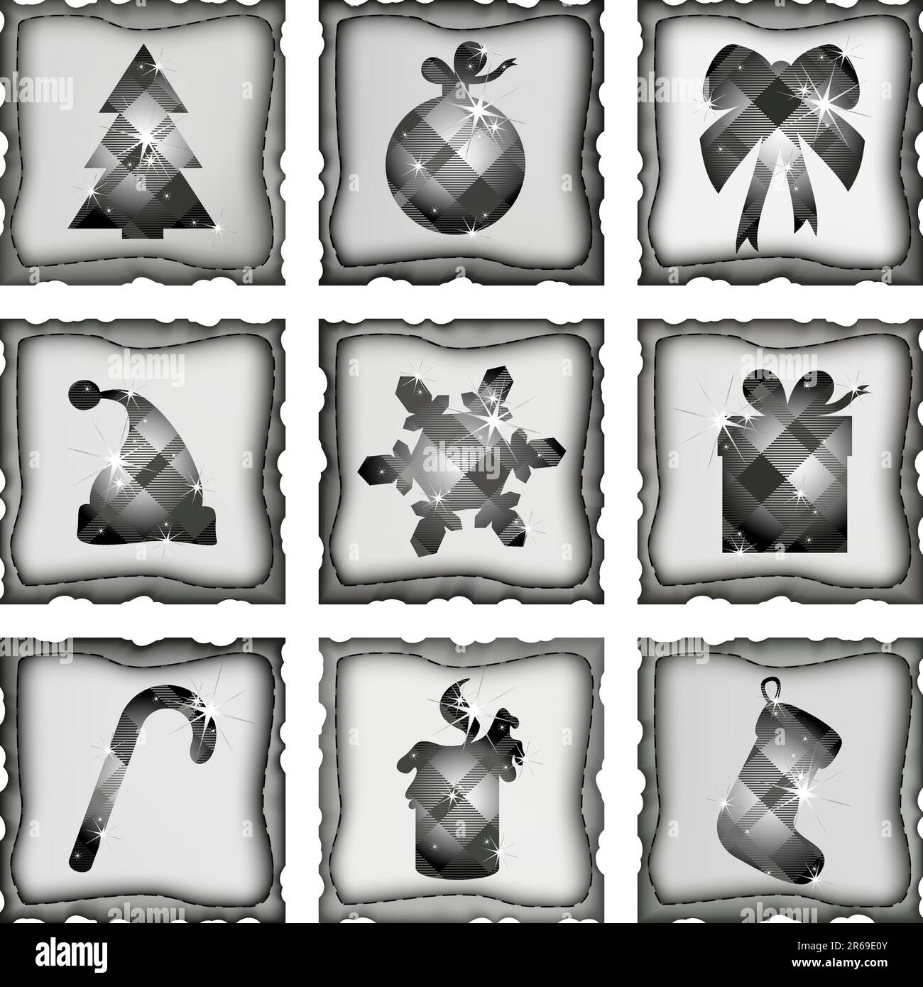 christmas set,  this illustration may be useful as designer work Stock Vector