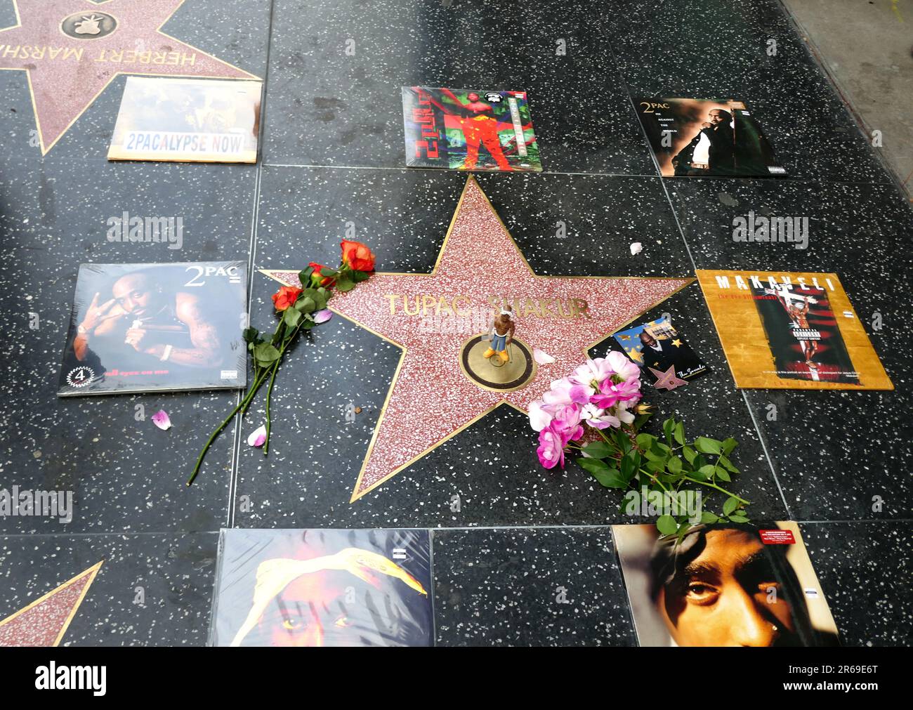 Los Angeles, California, USA 7th June 2023 Rapper Tupac Shakur Hollywood Walk of Fame Star
