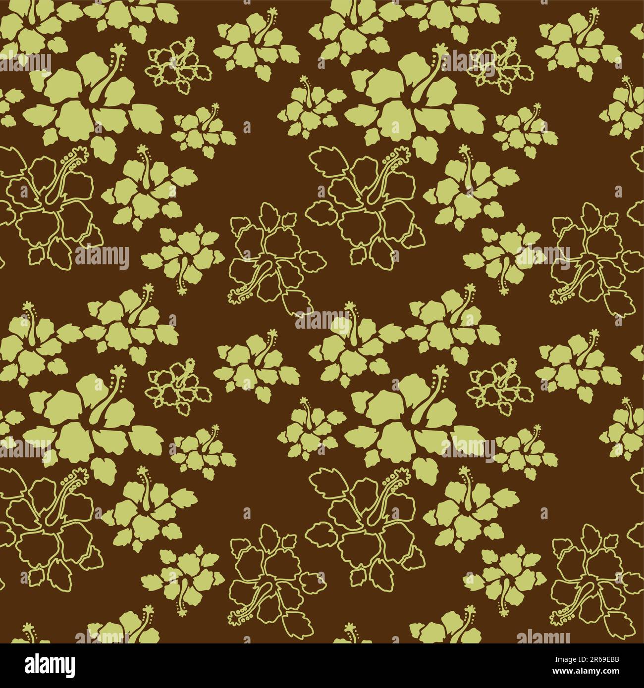 vector eps 8 file seamless hibiscus pattern Stock Vector Image & Art ...